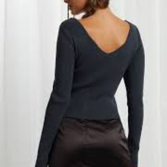 Gray Sweater V-Neck - Picture 5 of 6